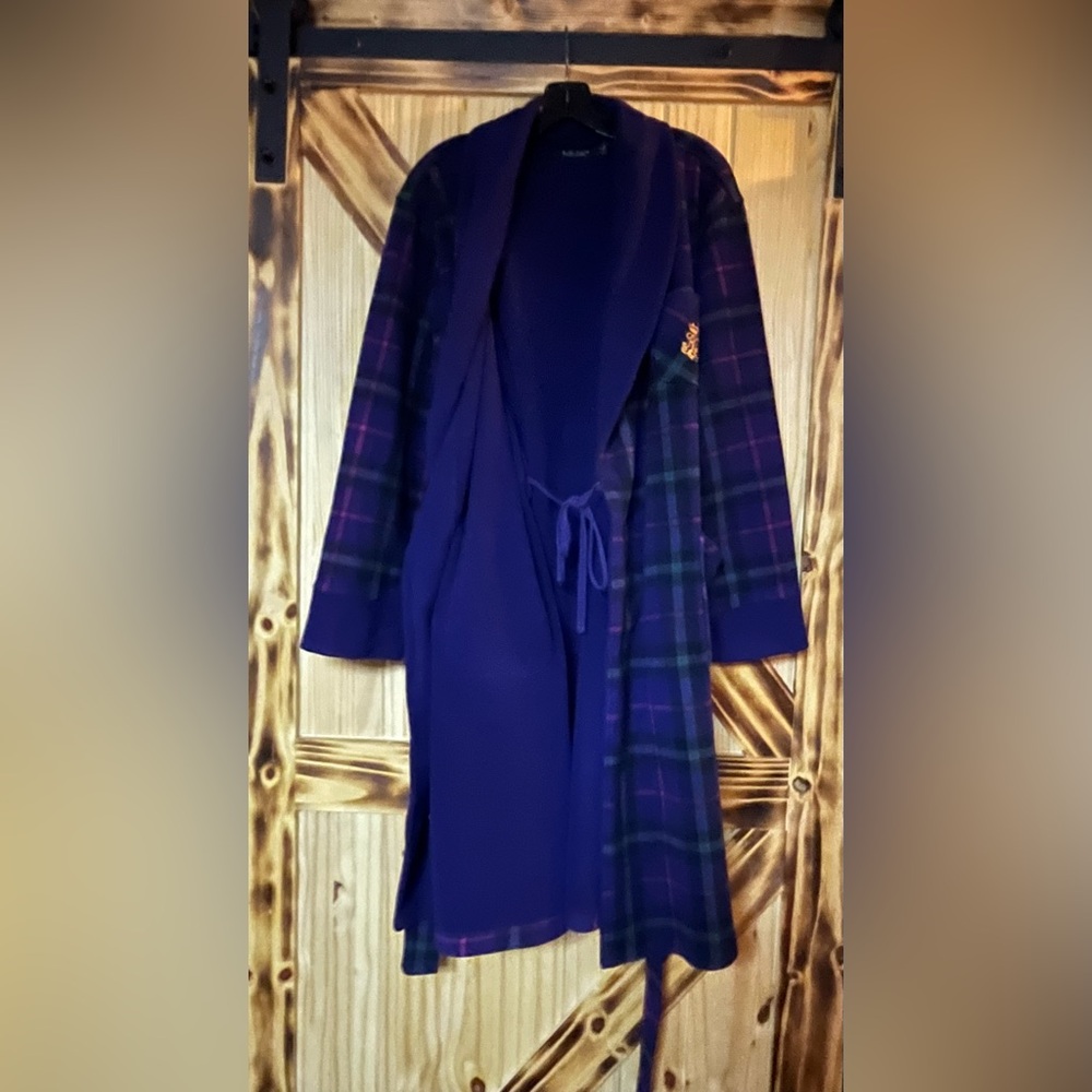 Fleece Robe purple Grn Pink XL - Picture 7 of 10